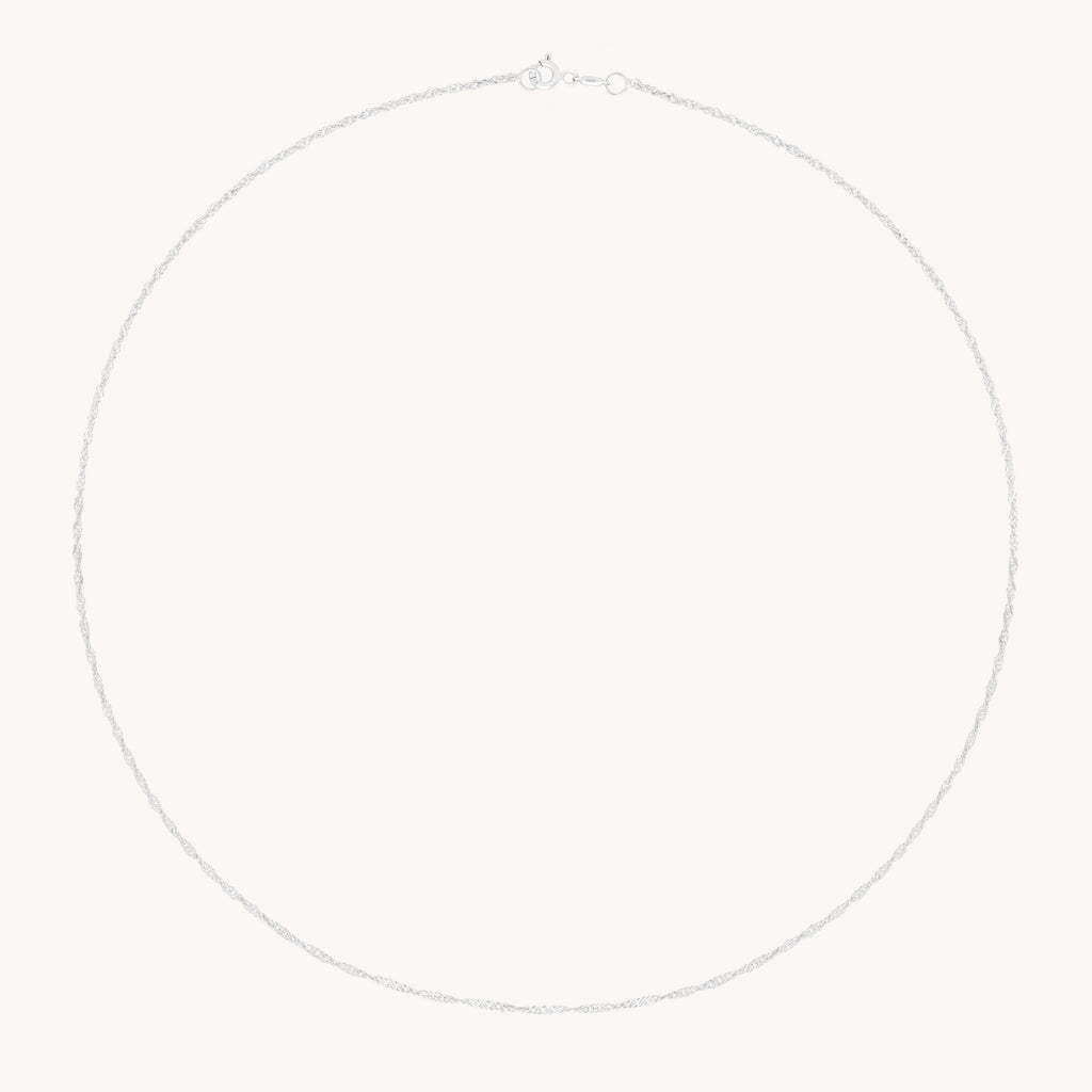 Bold Astrid Chain Necklace in Solid White Gold