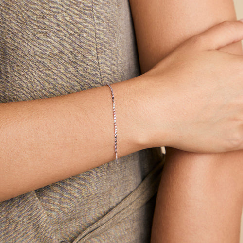 Bold Miyu Chain Bracelet in Solid White Gold