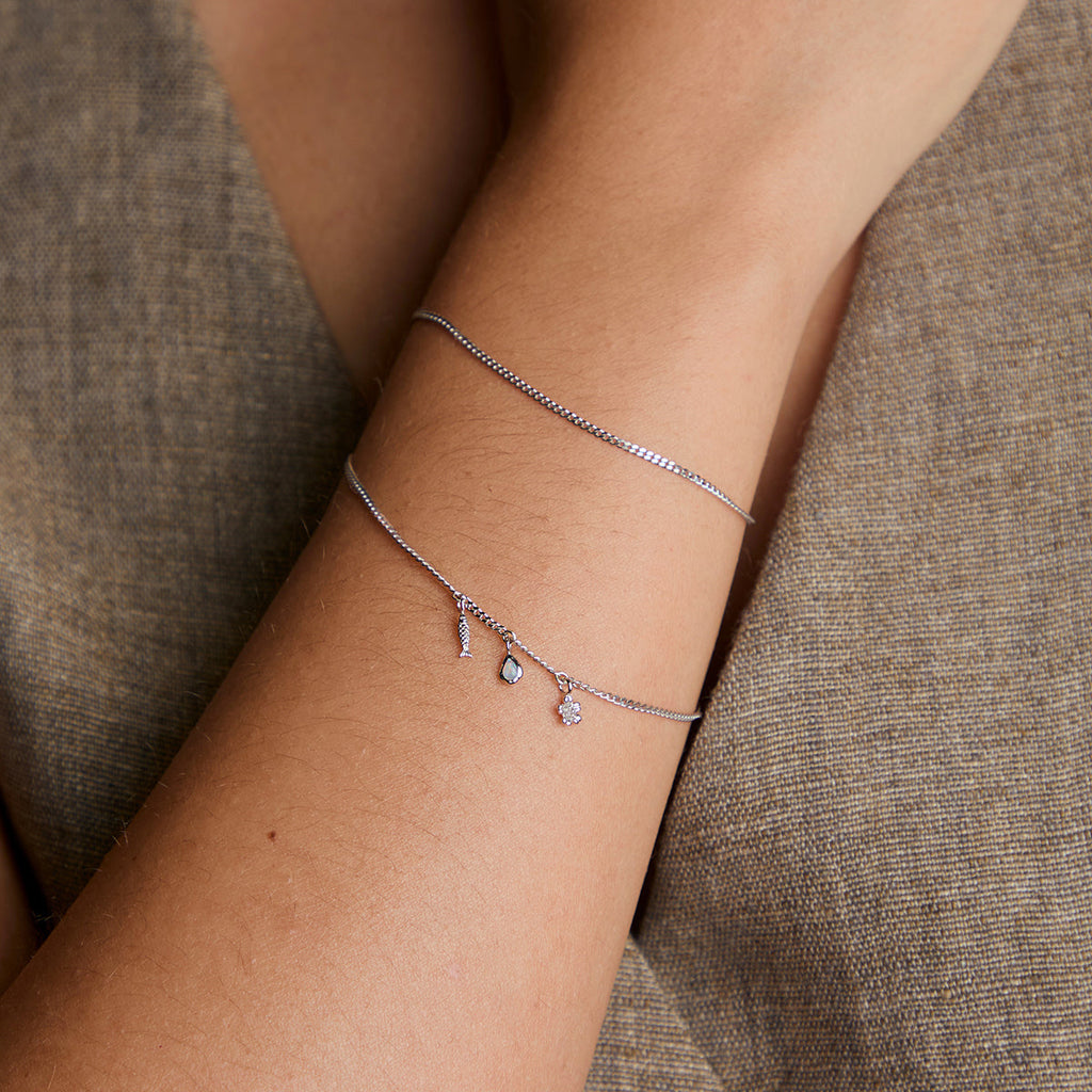 Bold Miyu Chain Bracelet in Solid White Gold