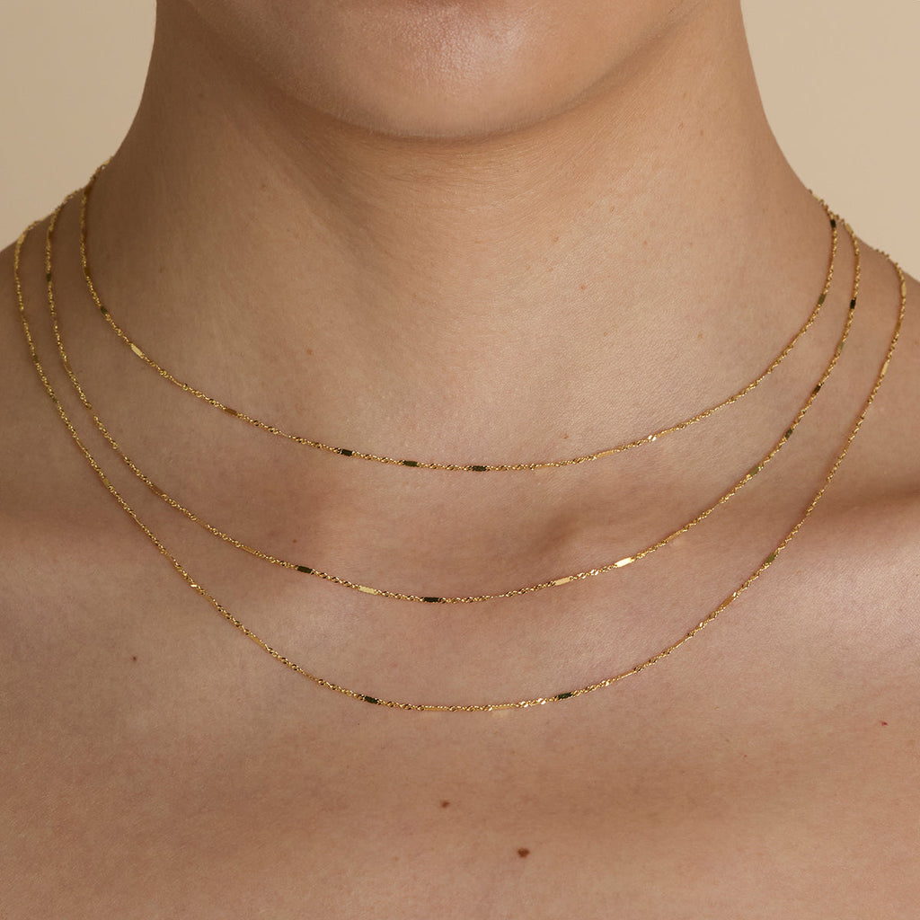 Astrid Chain Necklace in Solid Gold