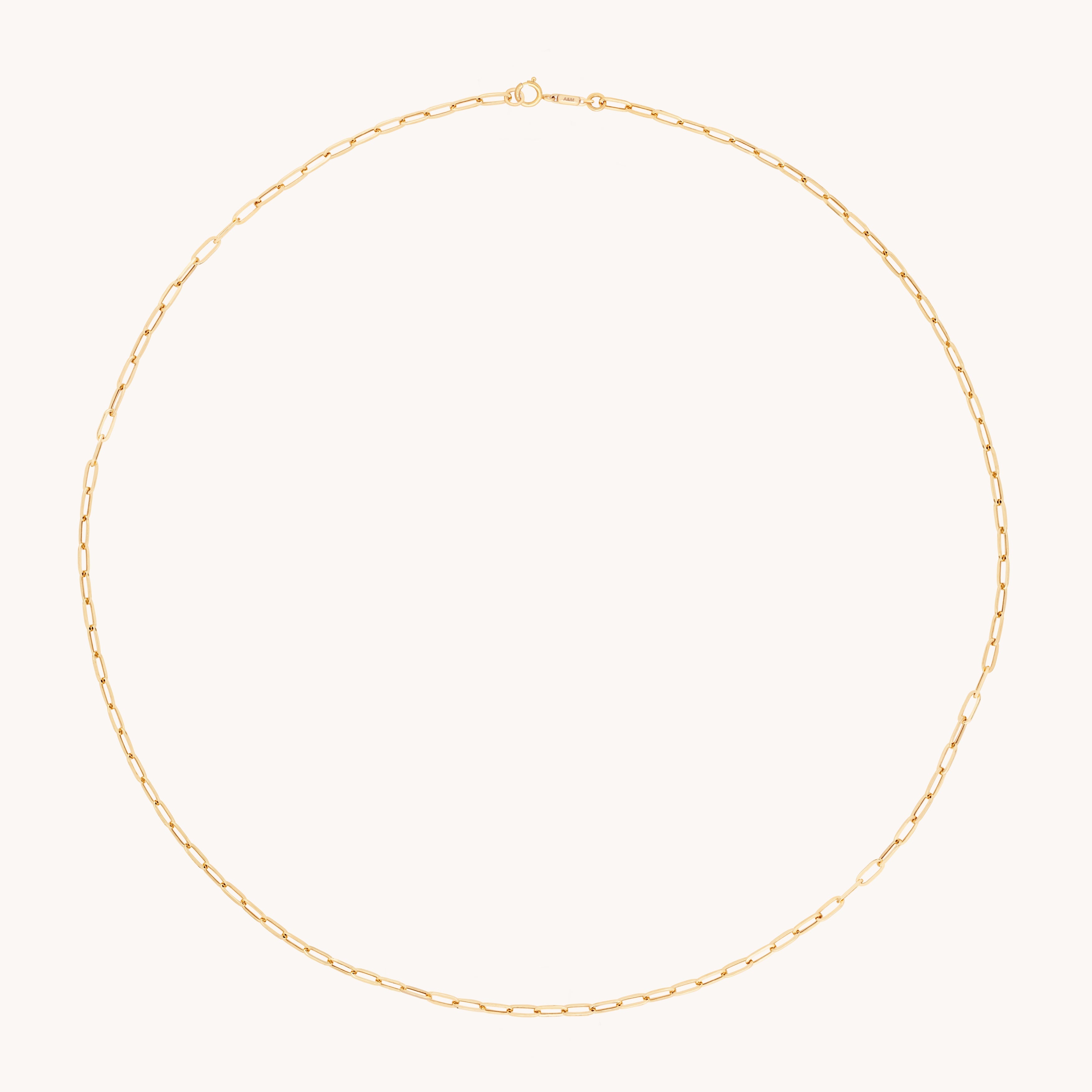 Piccadilly Chain Necklace in Solid Gold
