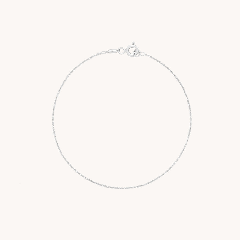 Shoreditch Chain Bracelet in Solid White Gold