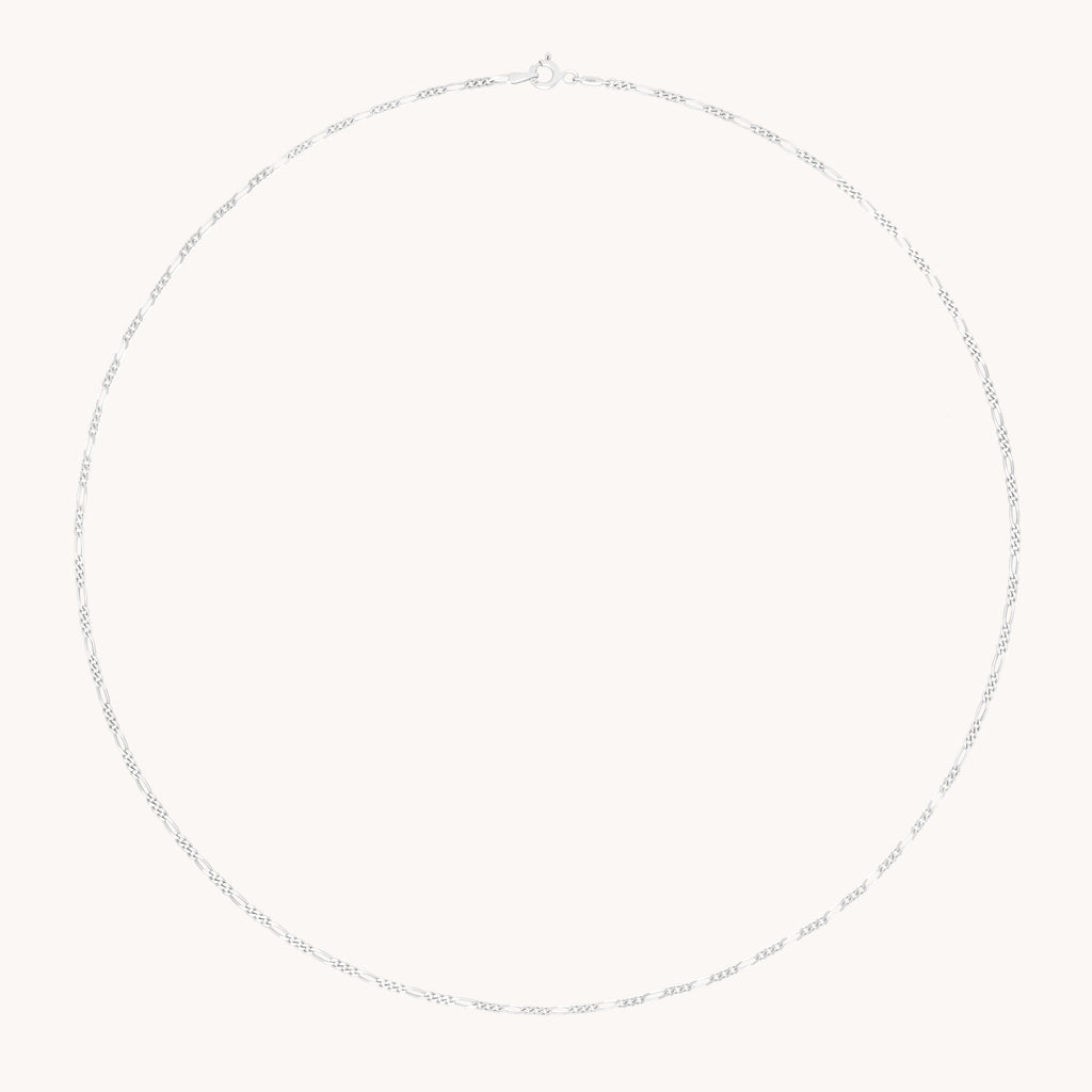 Soho Chain Necklace in Solid White Gold