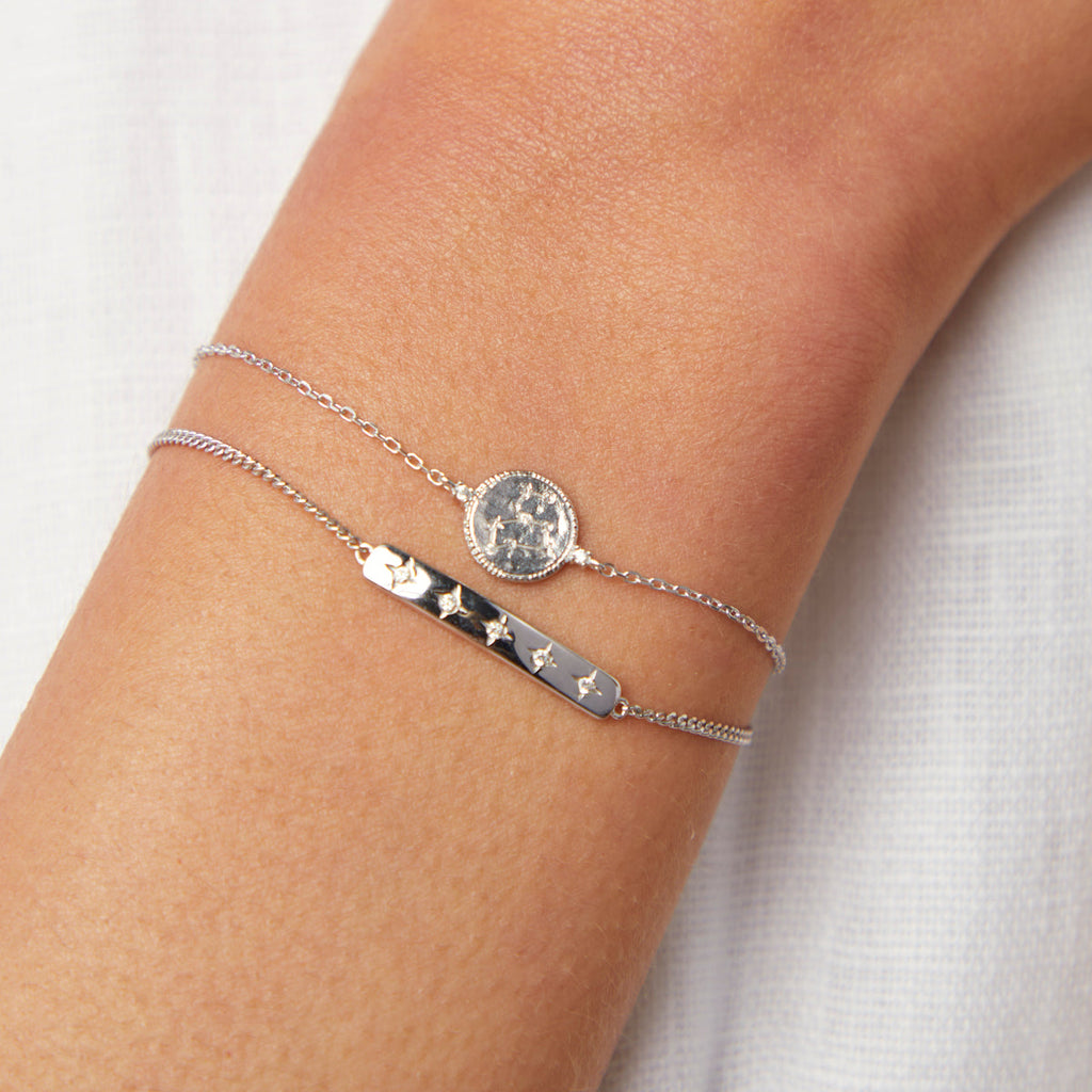 Leo Zodiac Bracelet in Silver