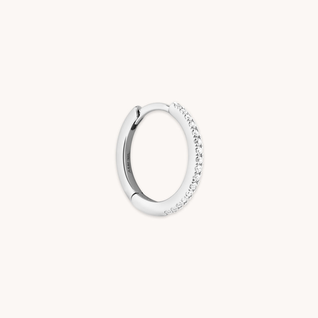 Jewelled Hoop in Silver