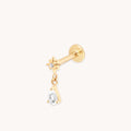 Diamond Cosmic Charm Piercing Stud in Solid Gold