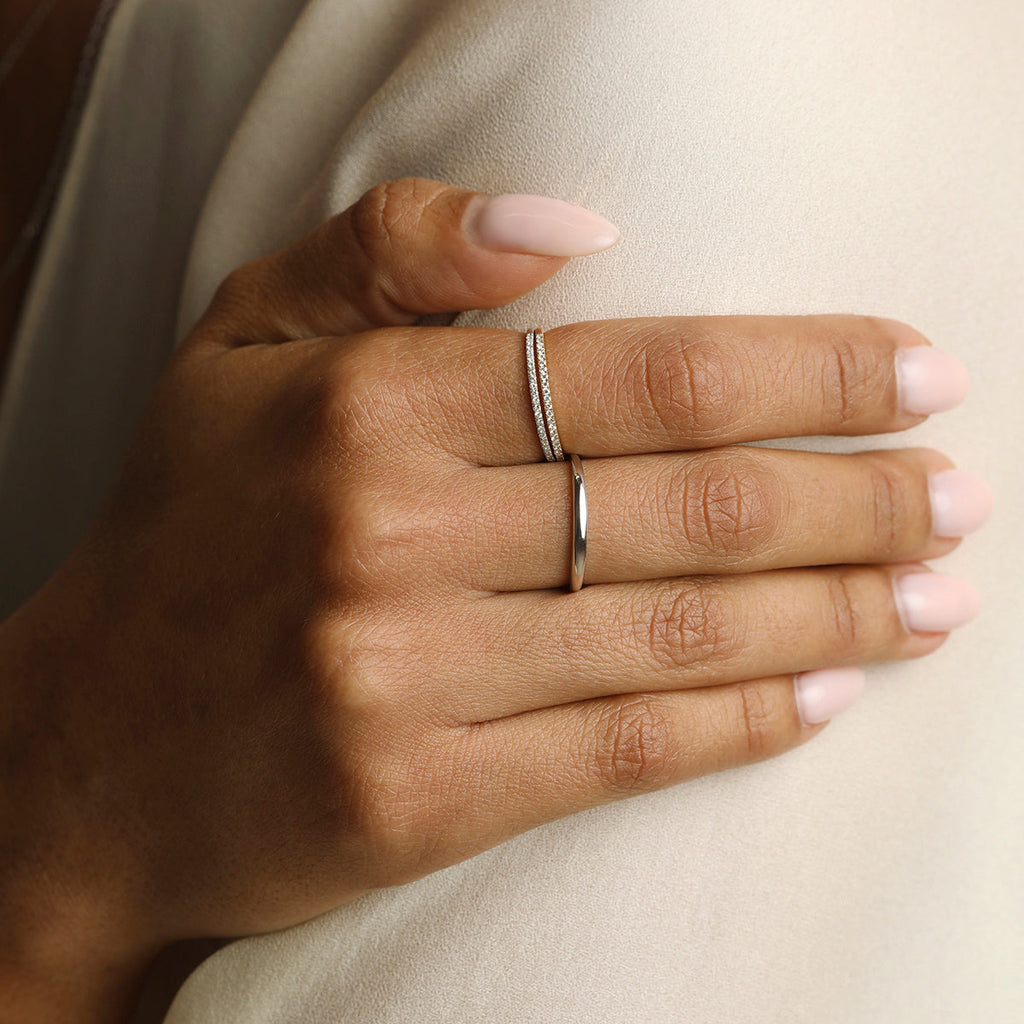 Diamond Eternity Ring in Solid White Gold