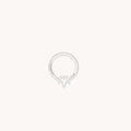 Topaz Marquise Fan Daith Hoop in Solid White Gold