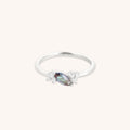 Alexandrite Diamond Milestone Ring in Solid White Gold