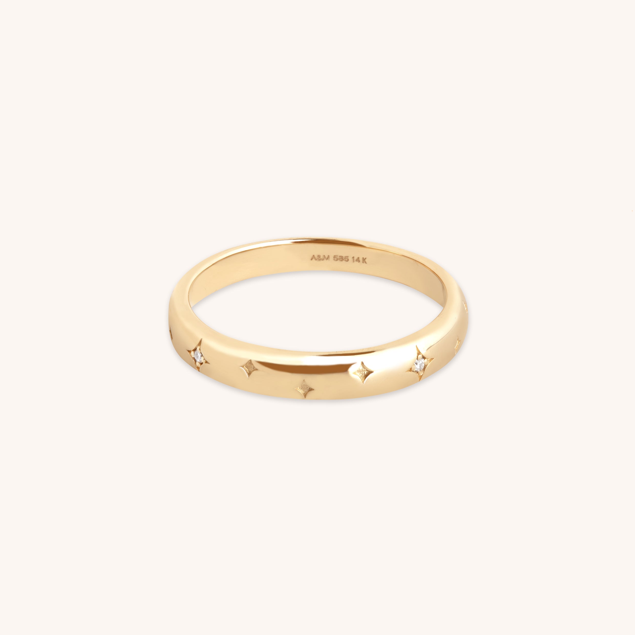 Cosmic Diamond Milestone Ring in Solid Gold