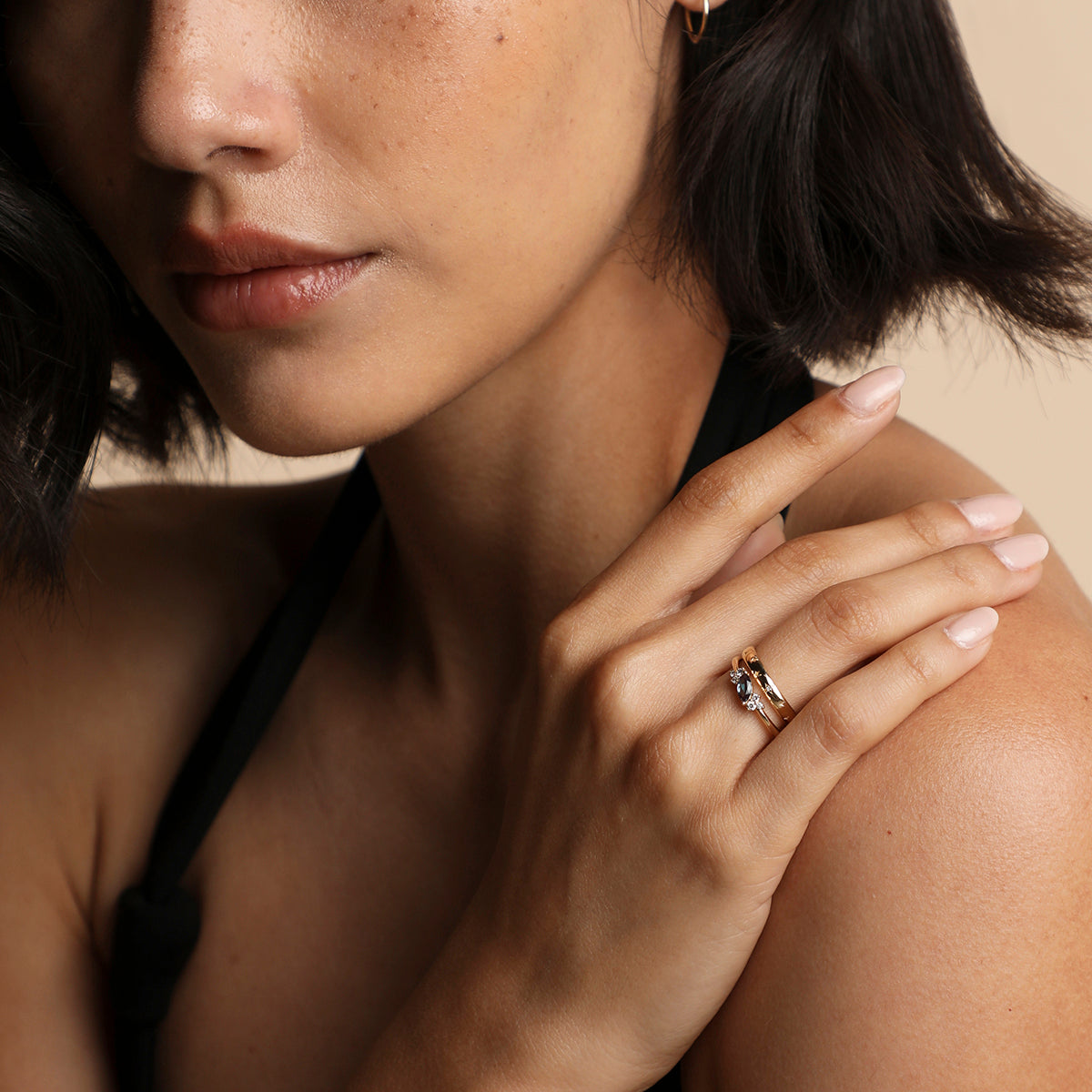 Cosmic Diamond Milestone Ring in Solid Gold