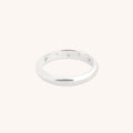 Hidden Diamond Milestone Ring in Solid White Gold