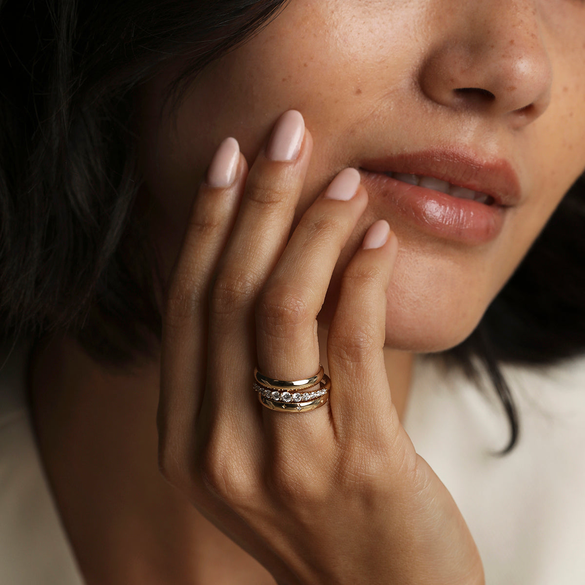 Diamond Eternity Milestone Ring in Solid Gold