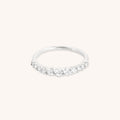 Diamond Eternity Milestone Ring in Solid White Gold