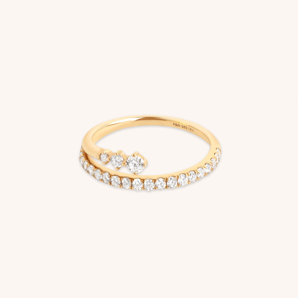 Illusion Diamond Milestone Ring in Solid Gold