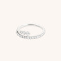 Illusion Diamond Milestone Ring in Solid White Gold