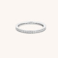 Crystal Stacking Ring in Silver