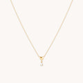 White Topaz Heart Pendant Necklace in Solid Gold