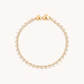 Heart Bezel Tennis Bracelet in Gold