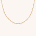 Heart Bezel Tennis Necklace in Gold