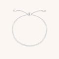 Topaz April Beaded Bracelet in Solid White Gold