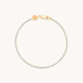 Blue Tennis Chain Bracelet in Gold
