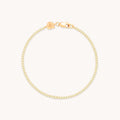 Green Tennis Chain Bracelet in Gold