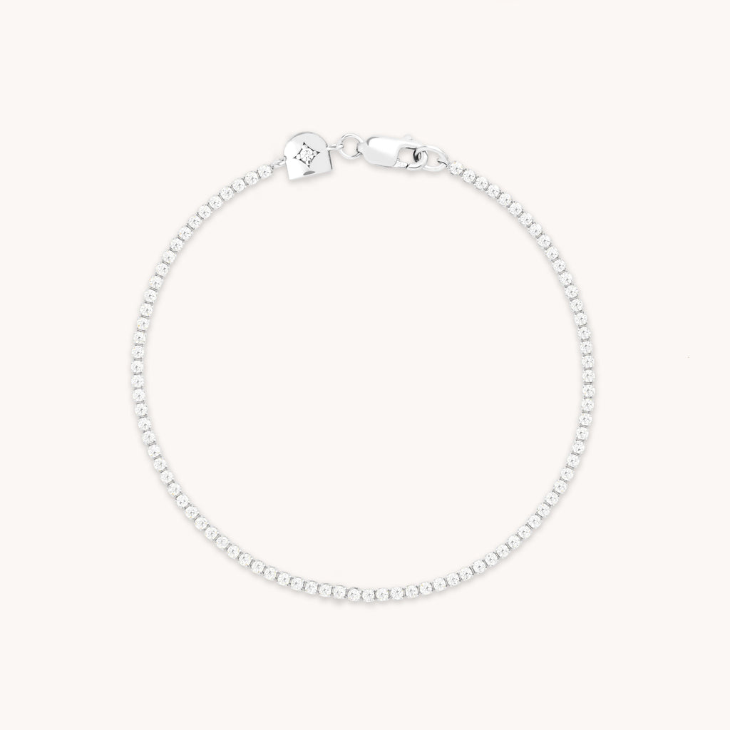 Tennis Chain Bracelet in Silver