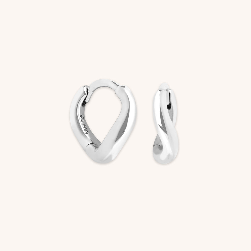 Wave Huggies in Silver