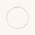 Molten Bar Chain Bracelet in Solid White Gold