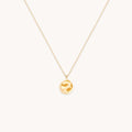 Molten Coin Pendant in Solid Gold