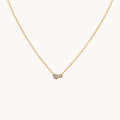 Opal Bezel Pendant Necklace in Gold