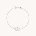 Orbit Crystal Pendant Bracelet in Silver