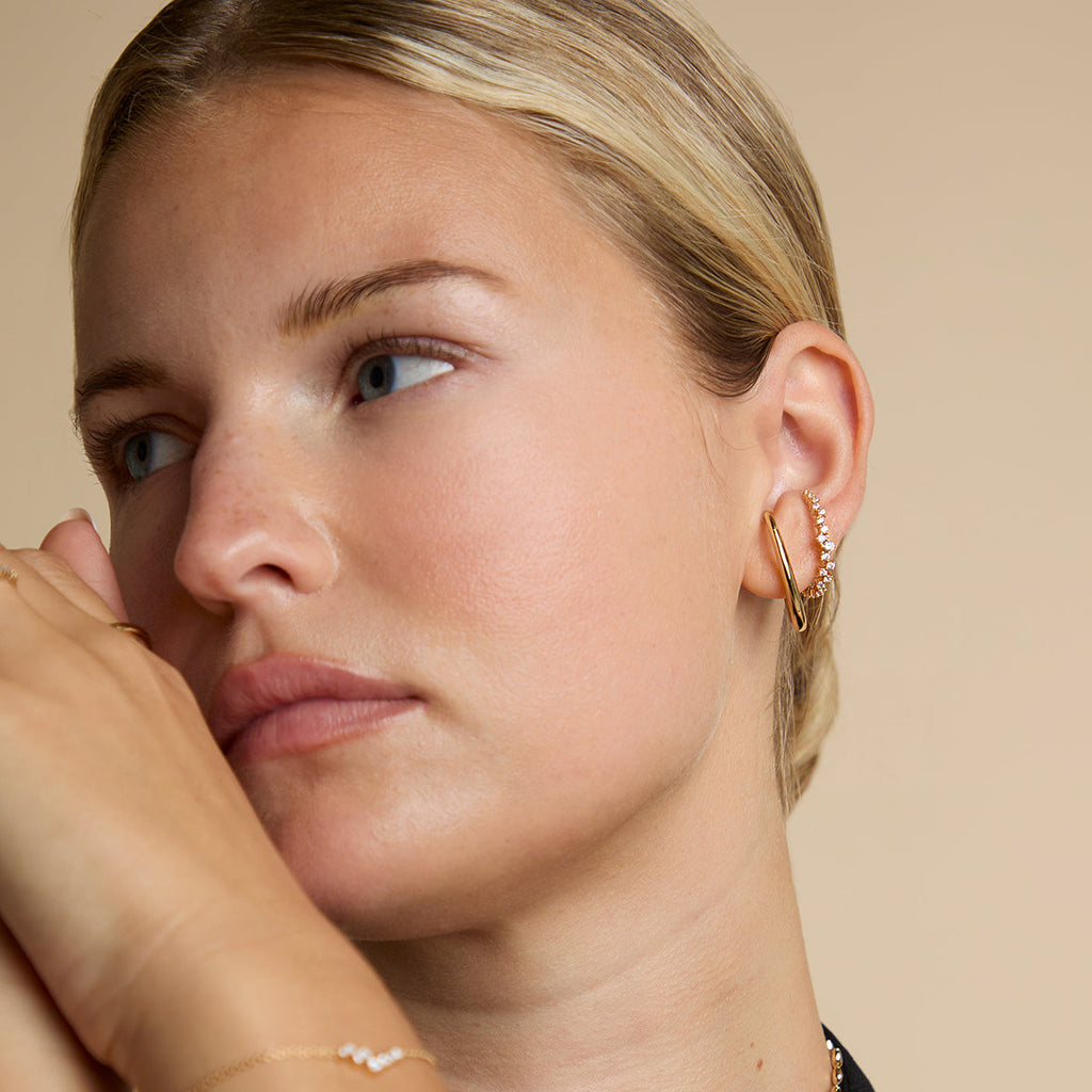 Orbit Crystal Studs in Gold