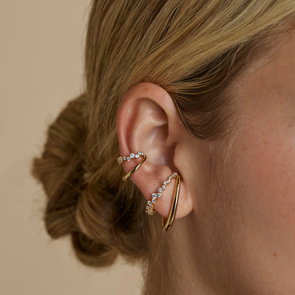 Orbit Dome Studs in Gold