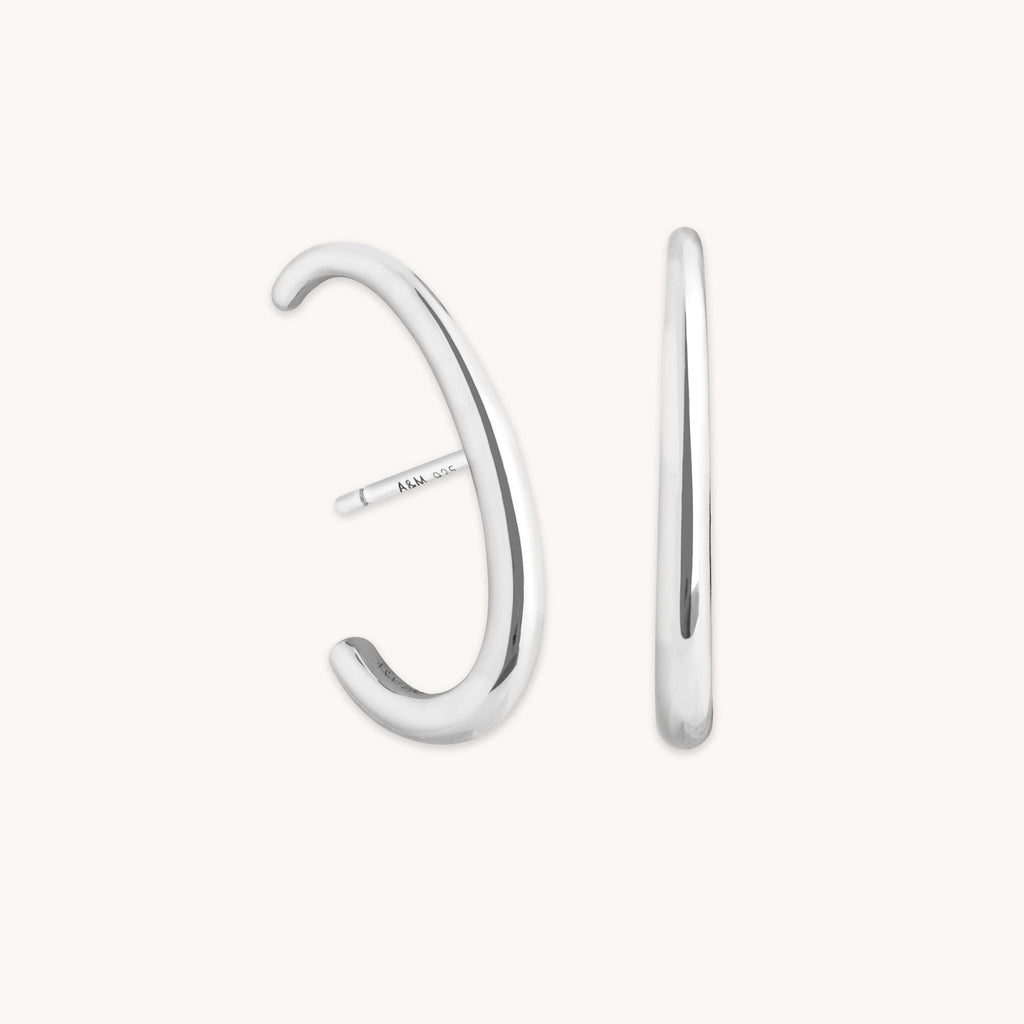 Orbit Dome Stud in Silver