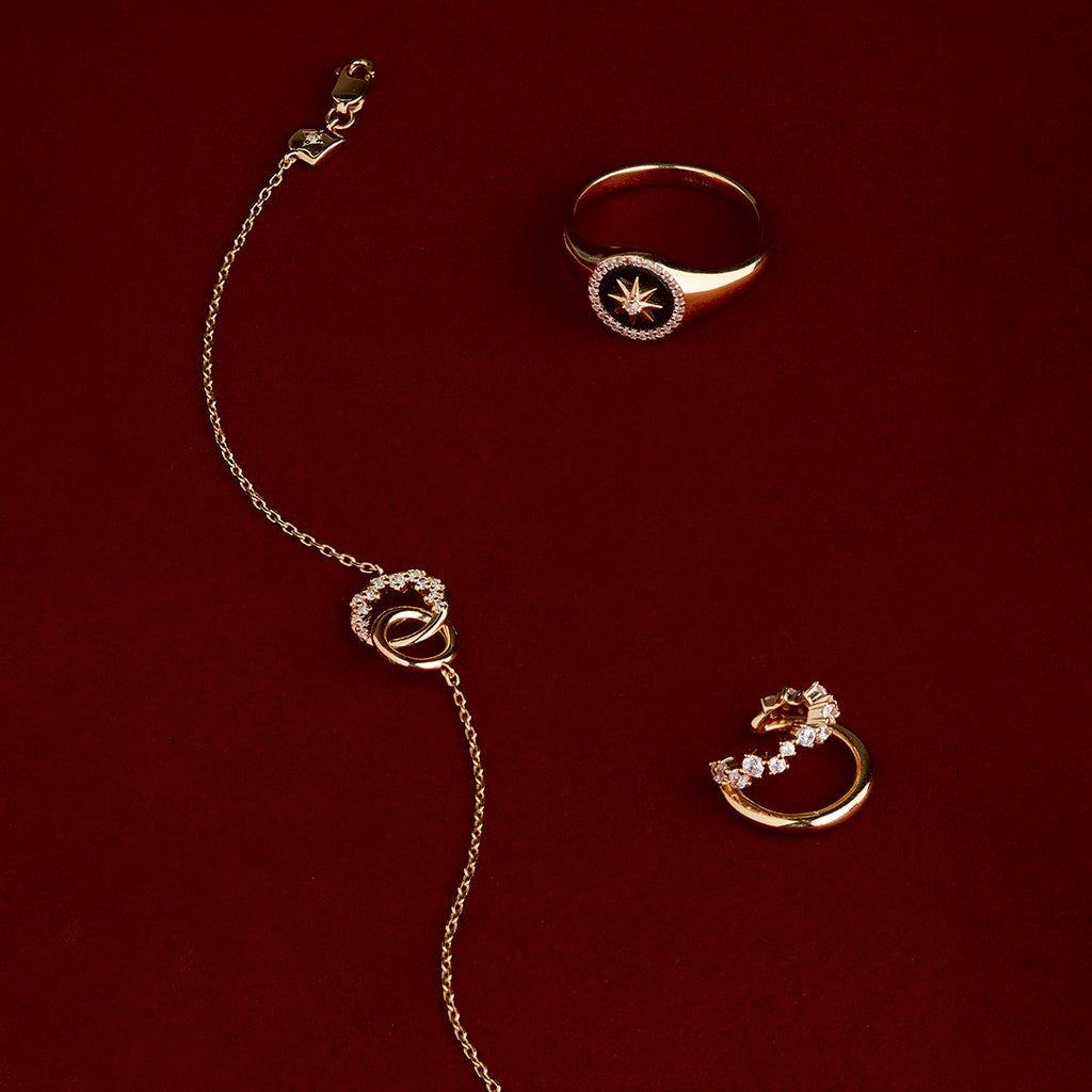 Illusion Spiral Ear Cuff in Gold