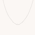 Diamond Cluster Molten Necklace in Solid White Gold