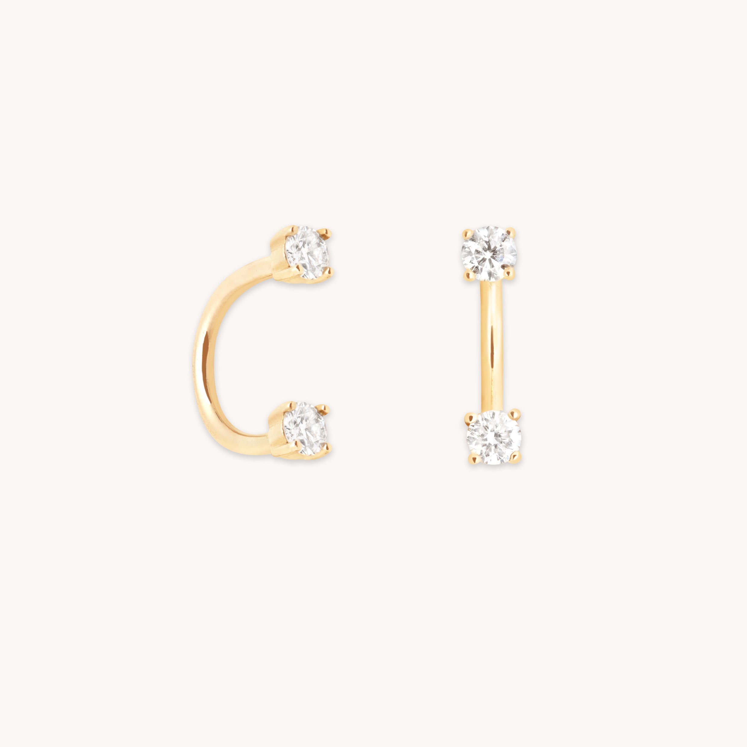 Diamond Ear Jacket in Solid Gold