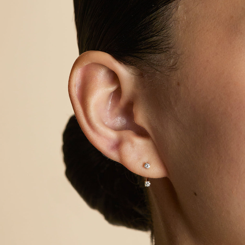 Diamond Ear Jacket in Solid Gold