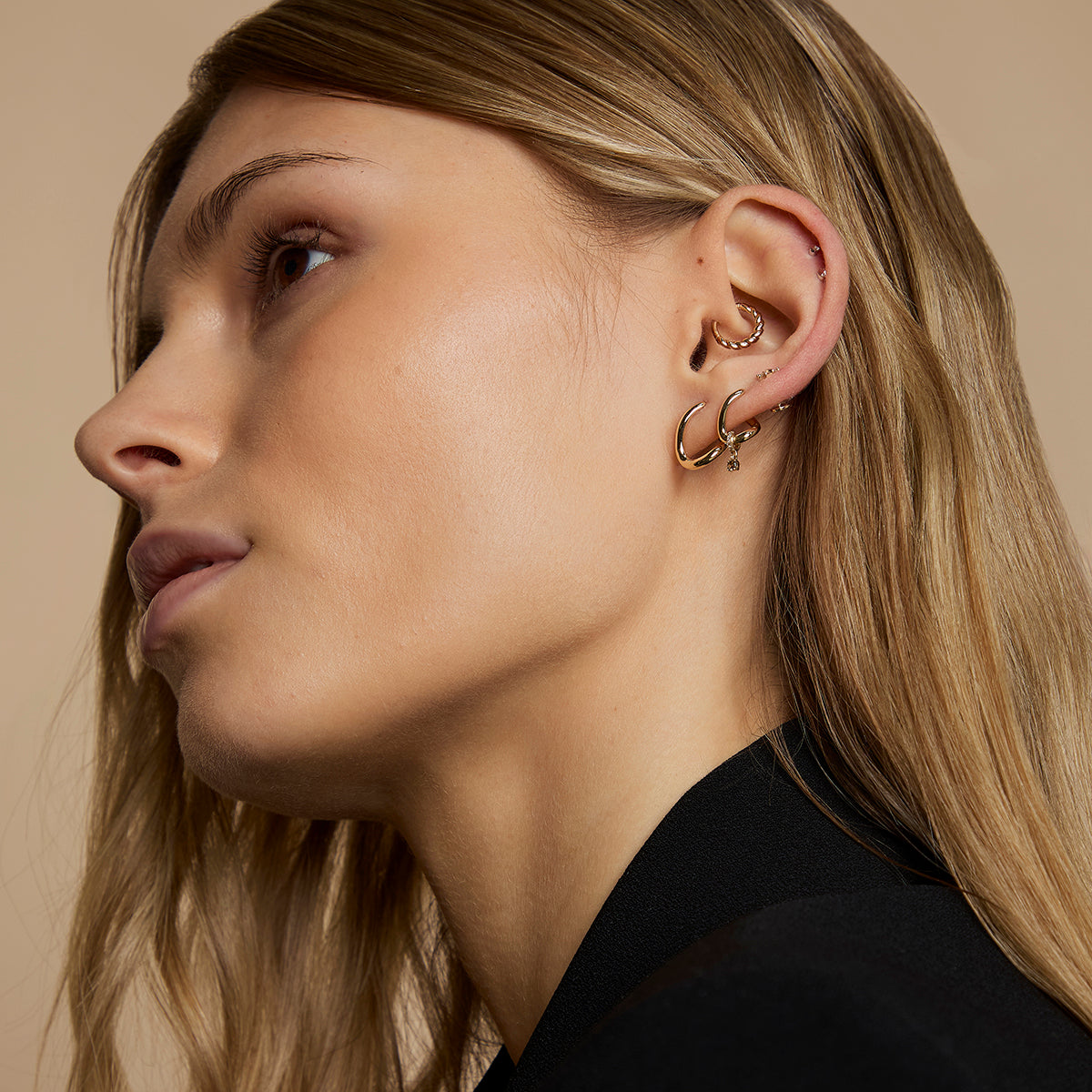 Rope Daith Ring in Solid Gold