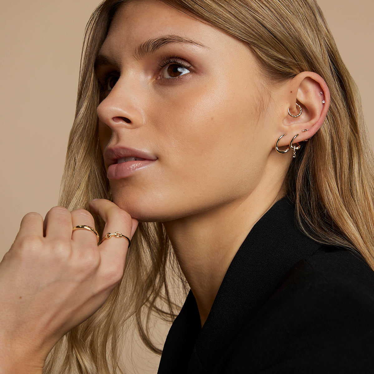 Rope Daith Ring in Solid Gold
