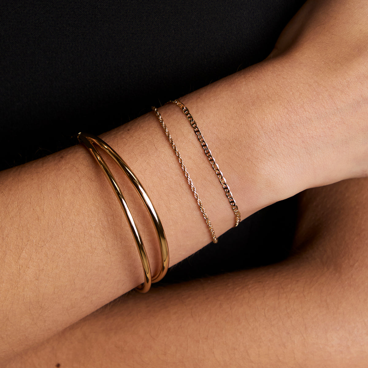Illusion Double Chain Bracelet in Gold