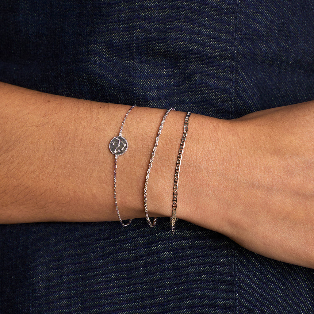 Illusion Double Chain Bracelet in Silver