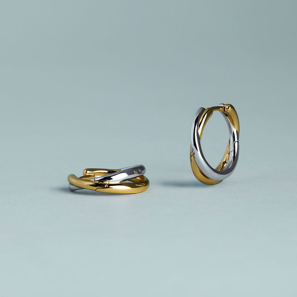 Crossover Illusion Hoops in Mixed Metal