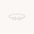 Diamond Hardware Ring in Solid White Gold