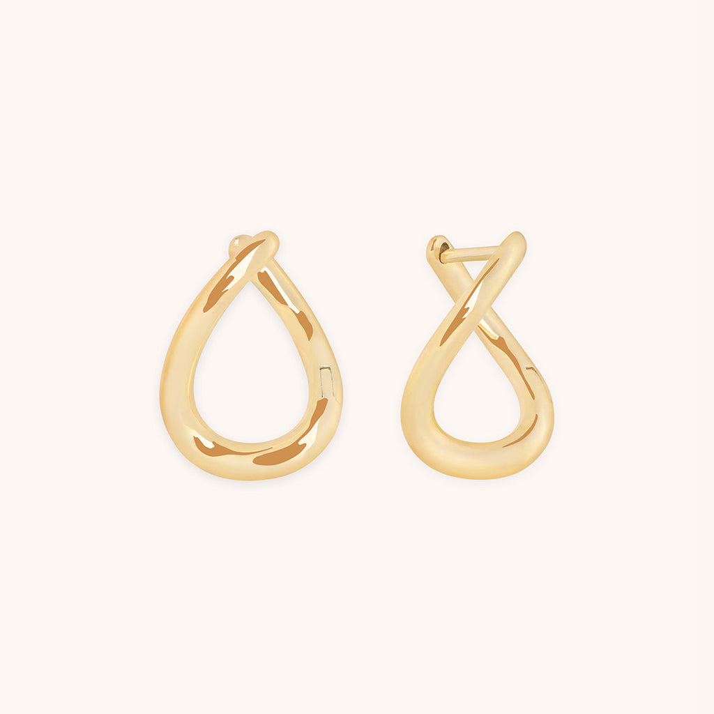 Molten Hoops in Solid Gold