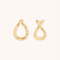 Molten Hoops in Solid Gold