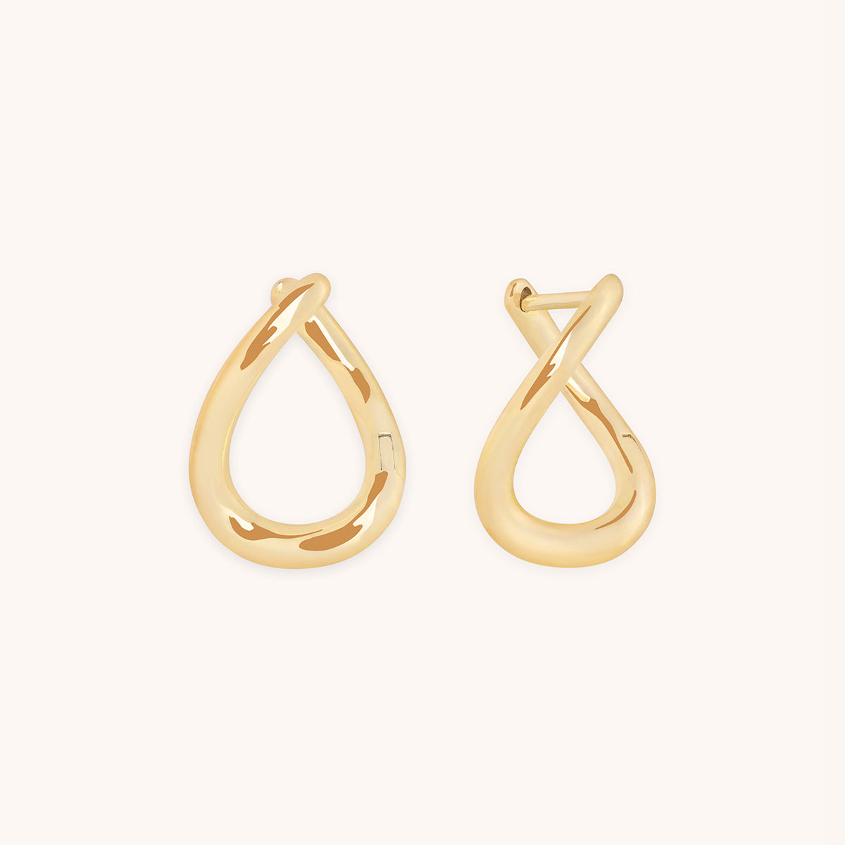 Molten Hoops in Solid Gold