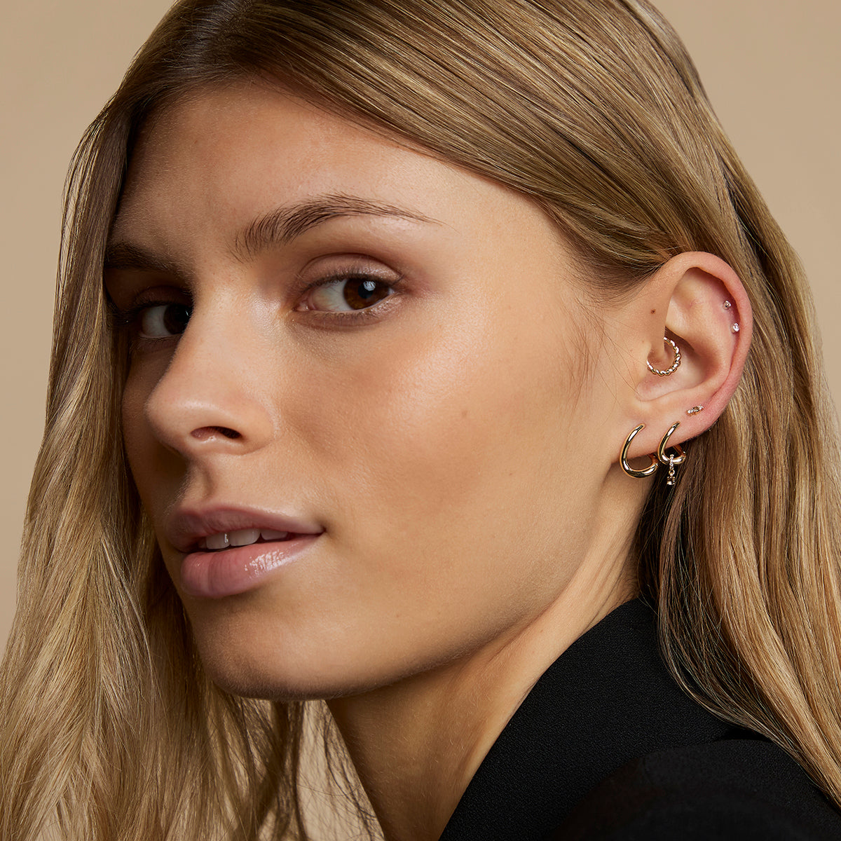 Molten Hoops in Solid Gold